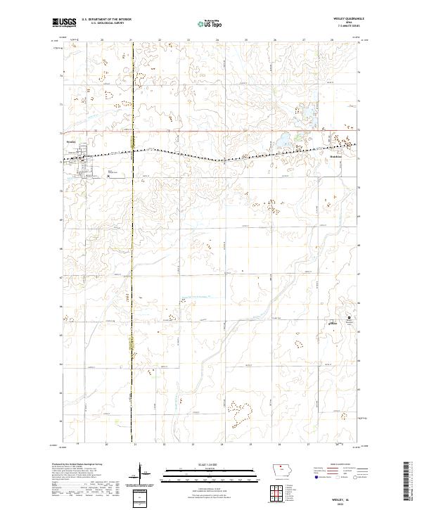 Wesley, IA — USGS 7.5-minute topo (2022)