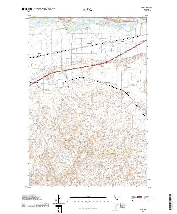 Nibbe, MT — USGS 7.5-minute topo (2024)
