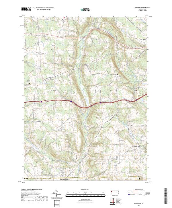 Greenfield, PA — USGS 7.5-minute topo (2023)