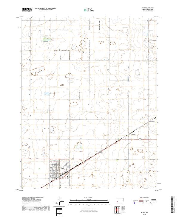 Plains, KS — USGS 7.5-minute topo (2022)