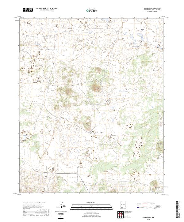 Chimney Hill, NM — USGS 7.5-minute topo (2023)