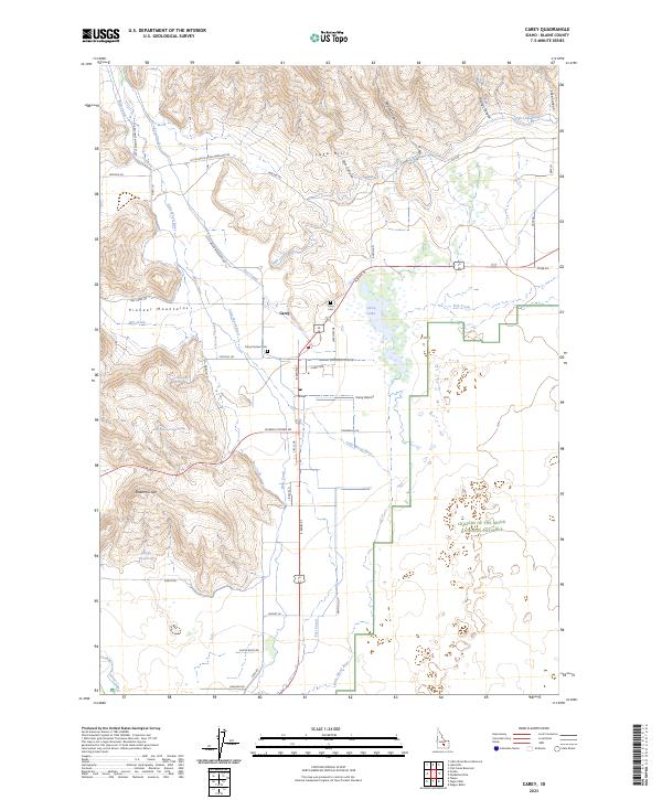 Carey, ID — USGS 7.5-minute topo (2023)