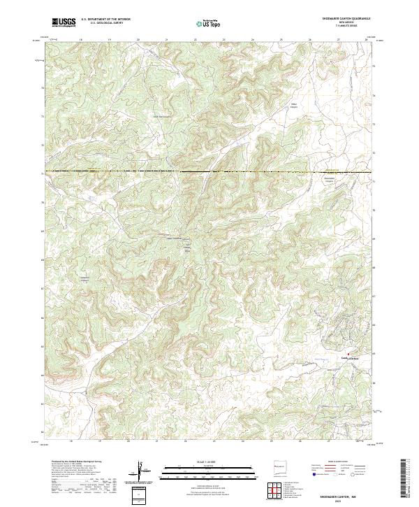 Shoemaker Canyon, NM — USGS 7.5-minute topo (2023)
