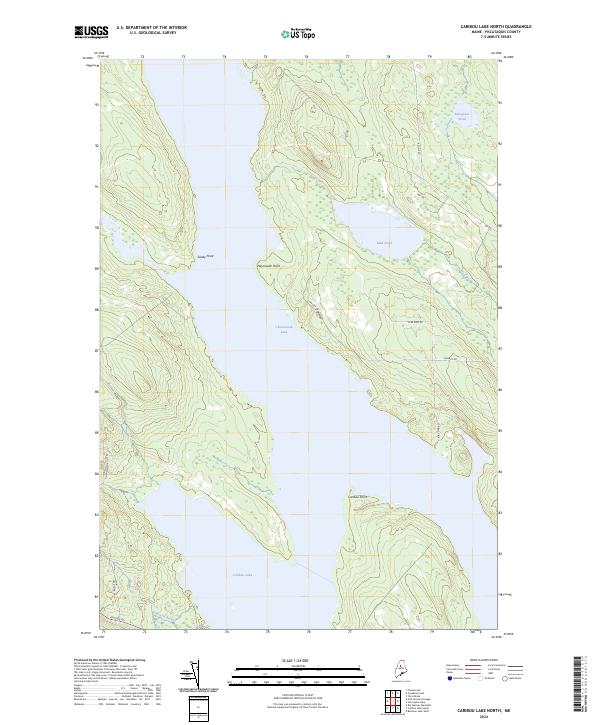 Caribou Lake North, ME — USGS 7.5-minute topo (2024)
