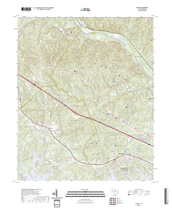 Chapin, SC — USGS 7.5-minute topo (2024)