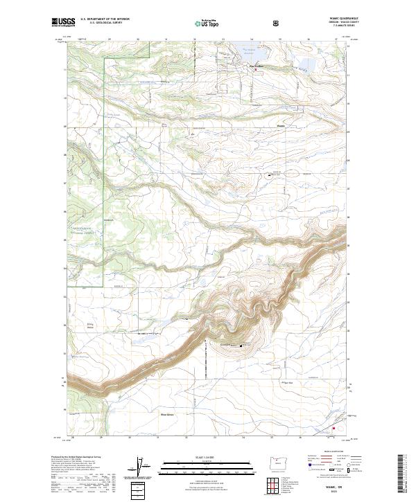 Wamic, OR — USGS 7.5-minute topo (2023)