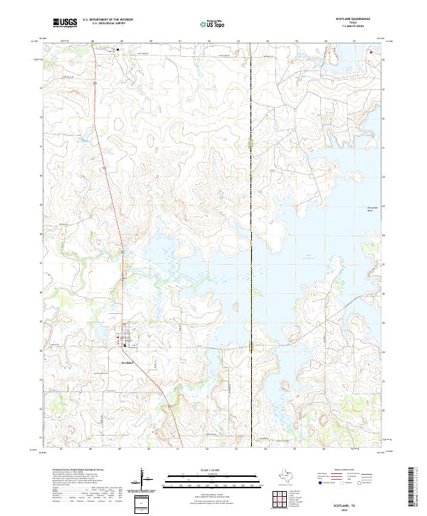 Scotland, TX — USGS 7.5-minute topo (2022)