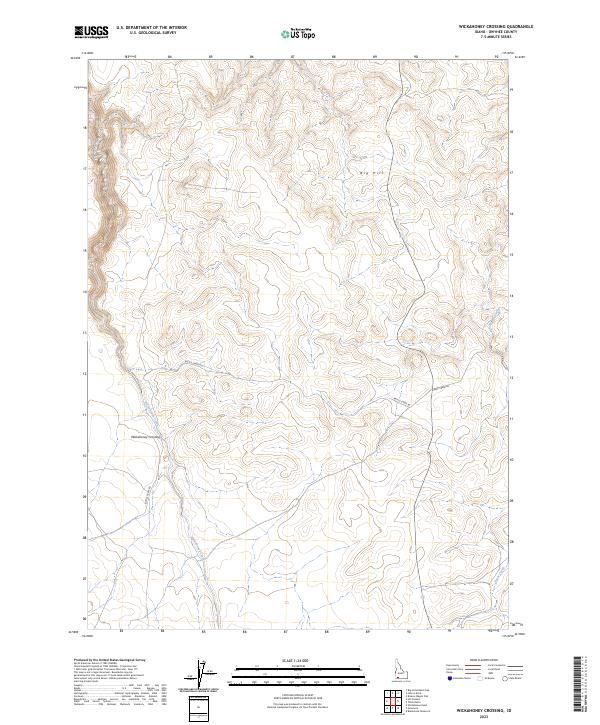 Wickahoney Crossing, ID — USGS 7.5-minute topo (2023)