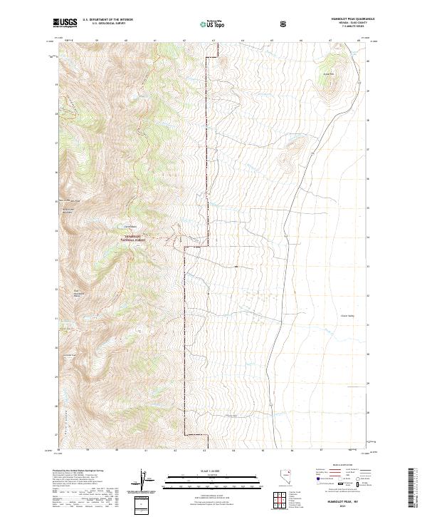 Humboldt Peak, NV — USGS 7.5-minute topo (2021)
