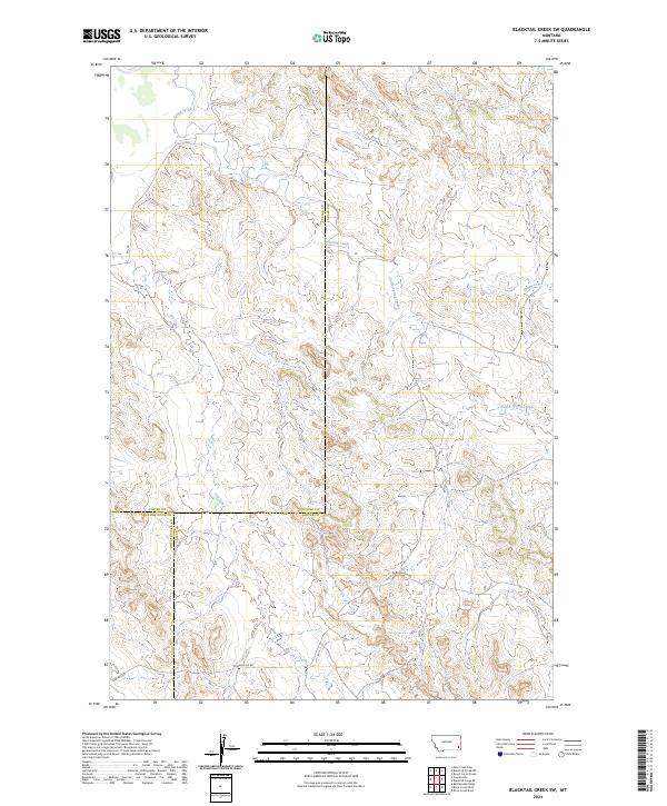 Blacktail Creek SW, MT — USGS 7.5-minute topo (2024)
