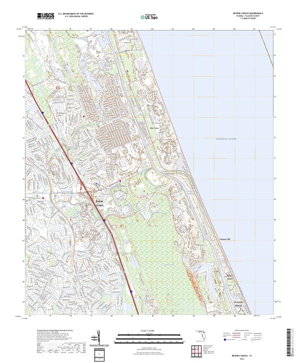Beverly Beach, FL — USGS 7.5-minute topo (2024)