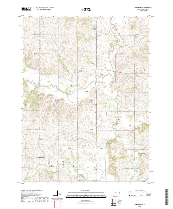 Saint Benedict, KS — USGS 7.5-minute topo (2022)