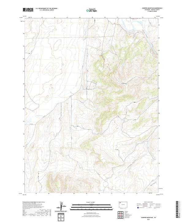 Juniper Mountain, CO — USGS 7.5-minute topo (2022)