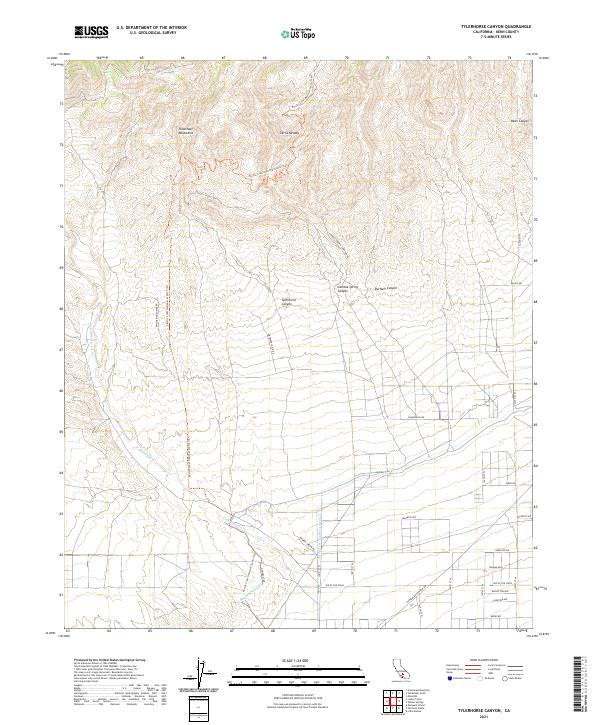 Tylerhorse Canyon, CA — USGS 7.5-minute topo (2021)