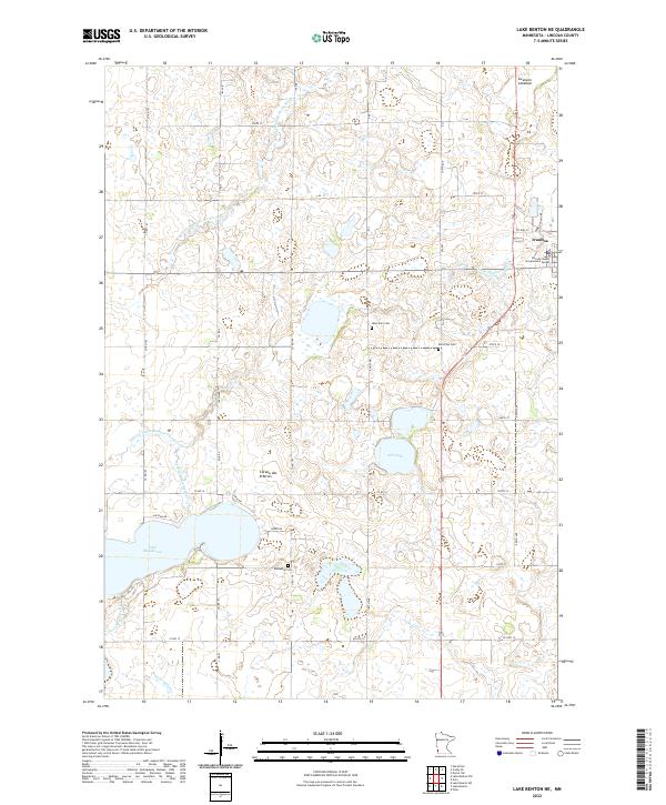 Lake Benton NE, MN — USGS 7.5-minute topo (2022)