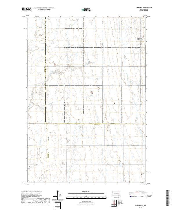 Carpenter SE, SD — USGS 7.5-minute topo (2021)