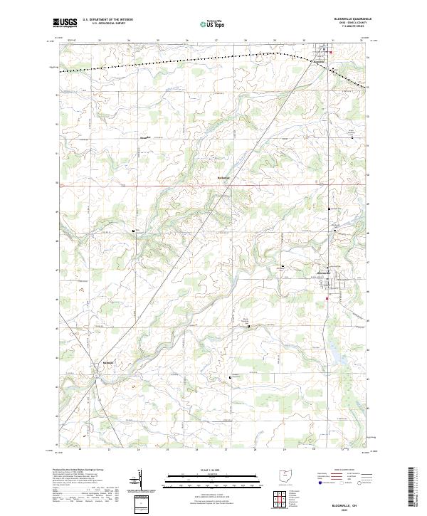 Bloomville, OH — USGS 7.5-minute topo (2023)