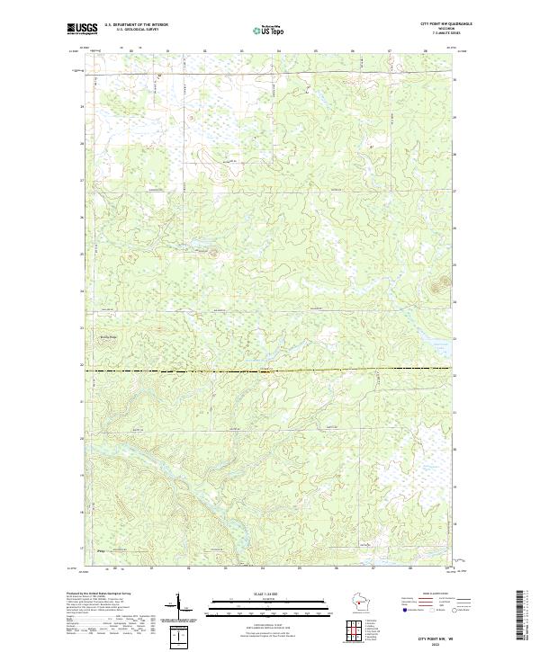 City Point NW, WI — USGS 7.5-minute topo (2022)