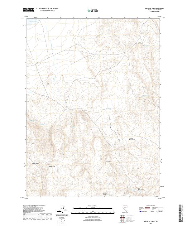 Massacre Creek, NV — USGS 7.5-minute topo (2021)