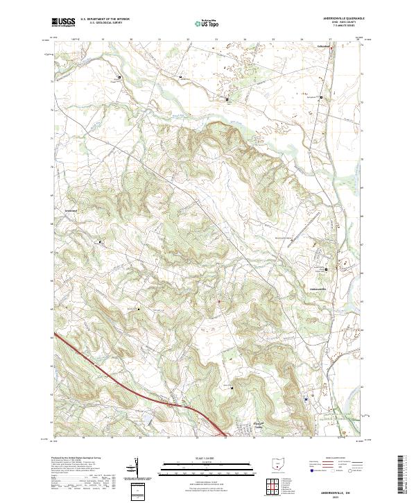 Andersonville, OH — USGS 7.5-minute topo (2023)