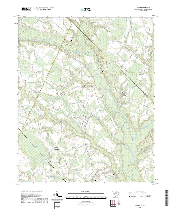 Minturn, SC-NC — USGS 7.5-minute topo (2024)