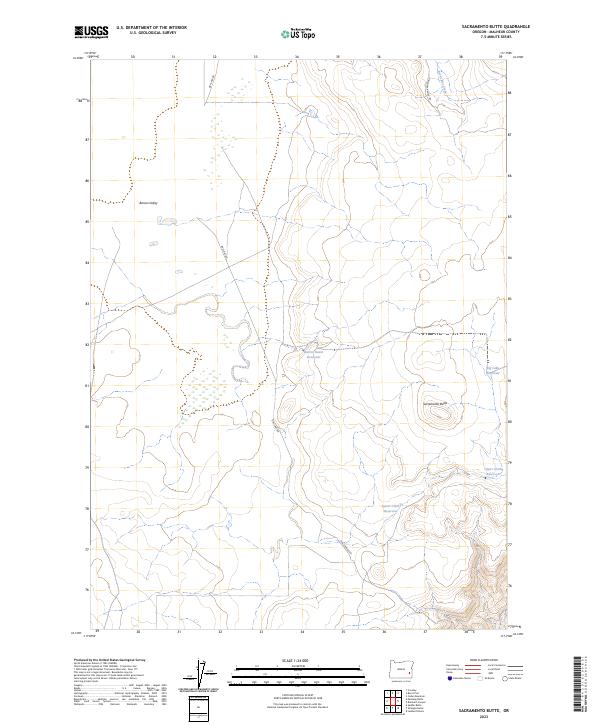 Sacramento Butte, OR — USGS 7.5-minute topo (2023)