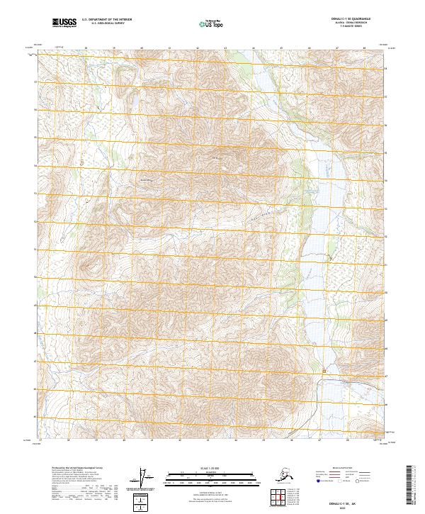 Denali C-1 SE, AK — USGS 7.5-minute topo (2023)