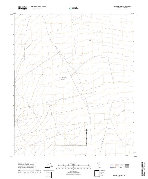 Mesquite Jim Well, AZ — USGS 7.5-minute topo (2021)