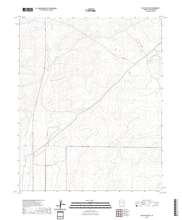Wild Cow Lake, AZ — USGS 7.5-minute topo (2021)