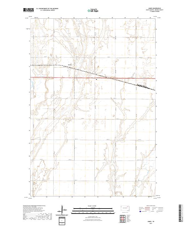 James, SD — USGS 7.5-minute topo (2021)