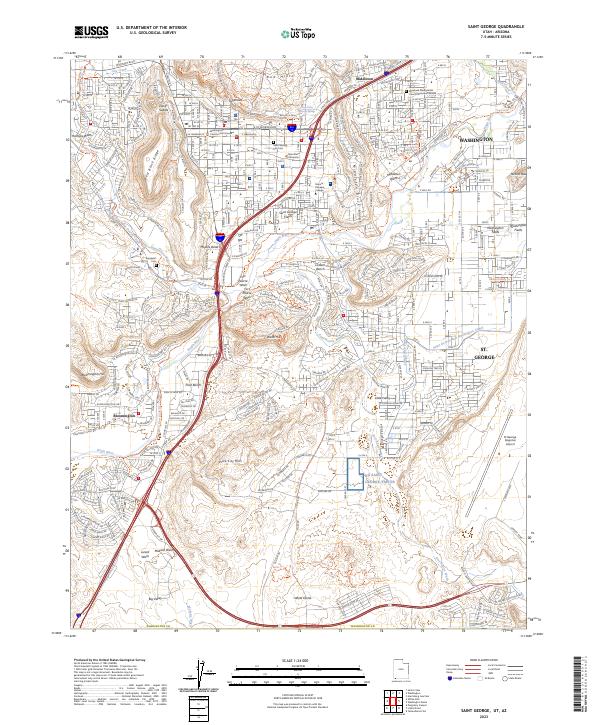 Saint George, UT-AZ — USGS 7.5-minute topo (2023)