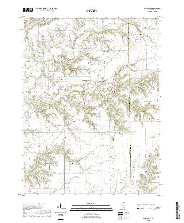 Athensville, IL — USGS 7.5-minute topo (2024)