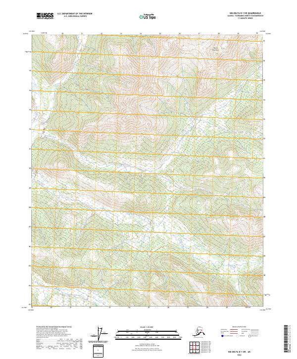 Big Delta D-1 SW, AK — USGS 7.5-minute topo (2024)