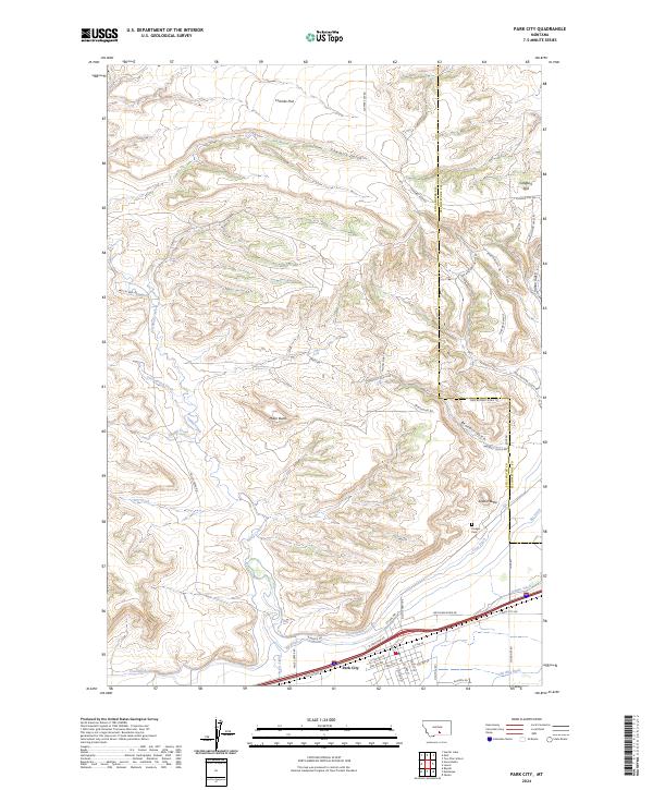 Park City, MT — USGS 7.5-minute topo (2024)