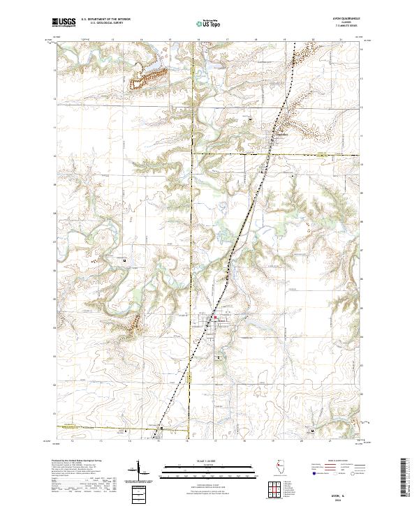 Avon, IL — USGS 7.5-minute topo (2024)