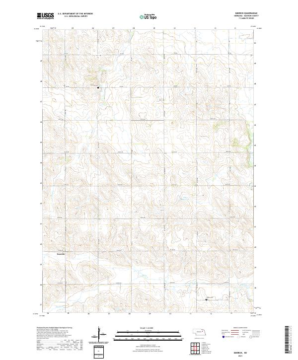 Emerick, NE — USGS 7.5-minute topo (2021)