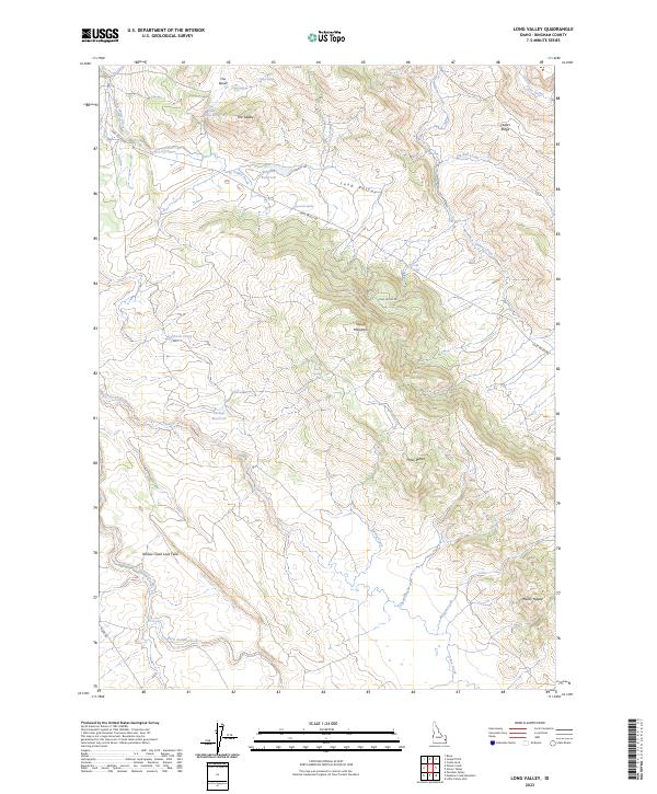 Long Valley, ID — USGS 7.5-minute topo (2023)