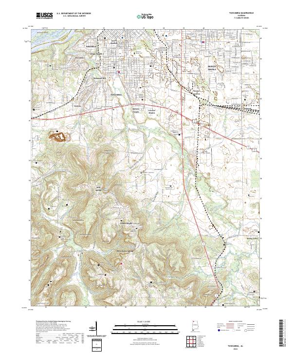 Tuscumbia, AL — USGS 7.5-minute topo (2024)