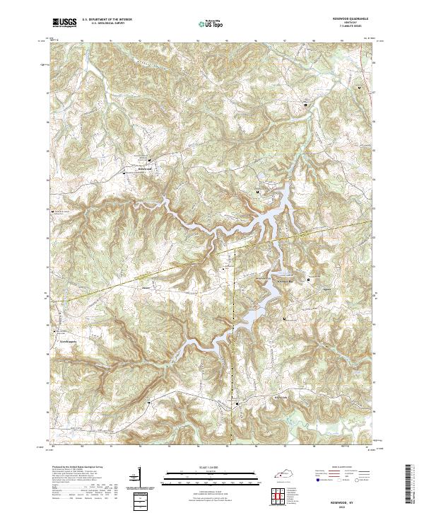 Rosewood, KY — USGS 7.5-minute topo (2022)