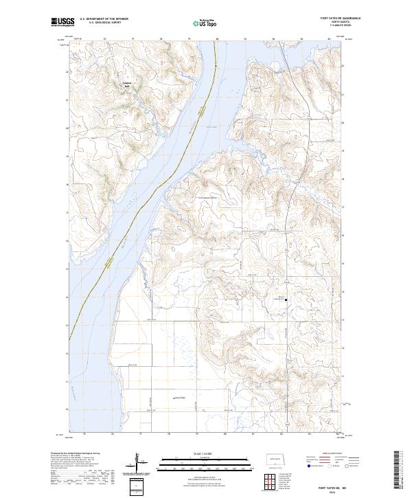 Fort Yates NE, ND — USGS 7.5-minute topo (2024)