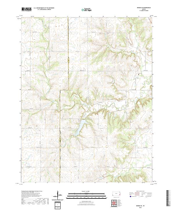 Moran SE, KS — USGS 7.5-minute topo (2022)