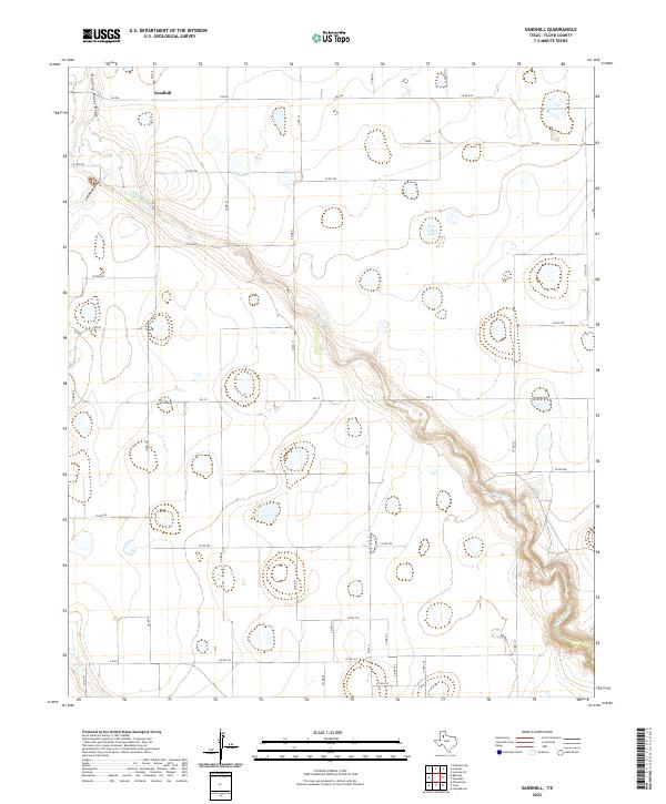 Sandhill, TX — USGS 7.5-minute topo (2022)