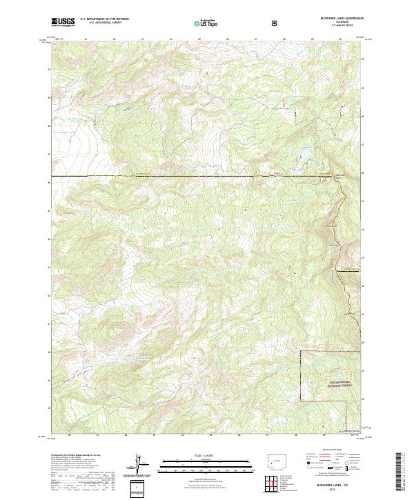 Buckhorn Lakes, CO — USGS 7.5-minute topo (2022)