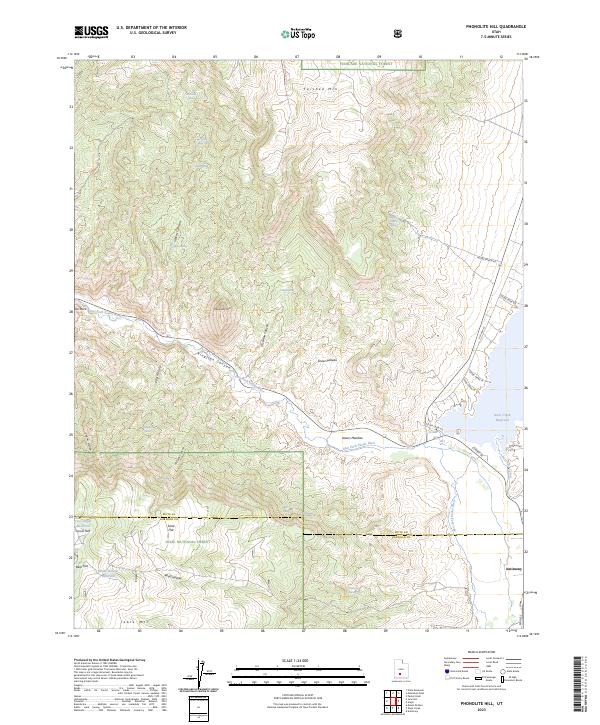 Phonolite Hill, UT — USGS 7.5-minute topo (2023)