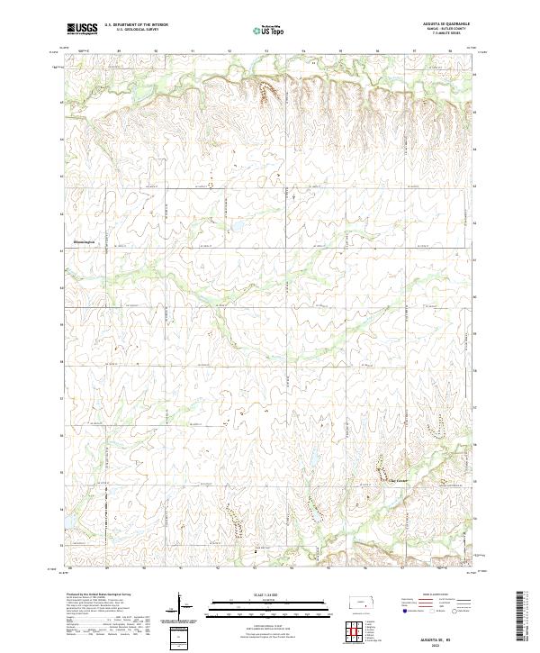 Augusta SE, KS — USGS 7.5-minute topo (2022)