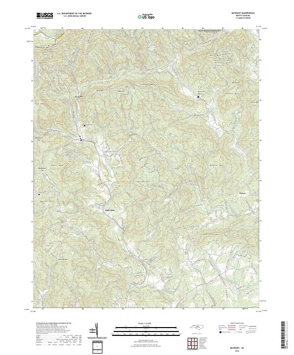 McGrady, NC — USGS 7.5-minute topo (2022)