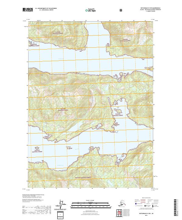 Ketchikan D-5 SW, AK — USGS 7.5-minute topo (2021)