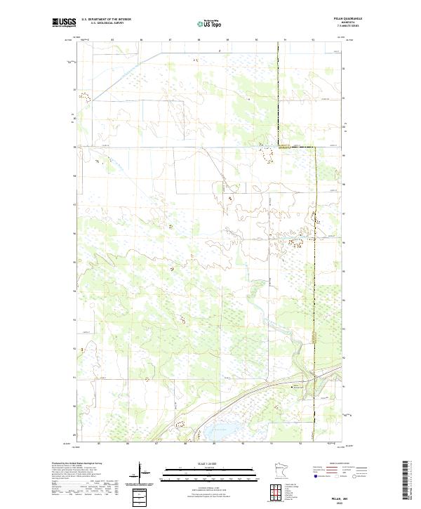 Pelan, MN — USGS 7.5-minute topo (2022)