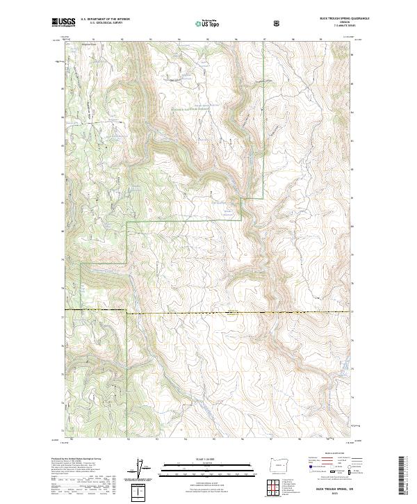 Buck Trough Spring, OR — USGS 7.5-minute topo (2023)