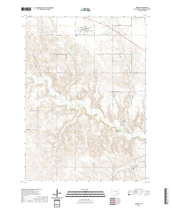 Herrick, SD — USGS 7.5-minute topo (2021)